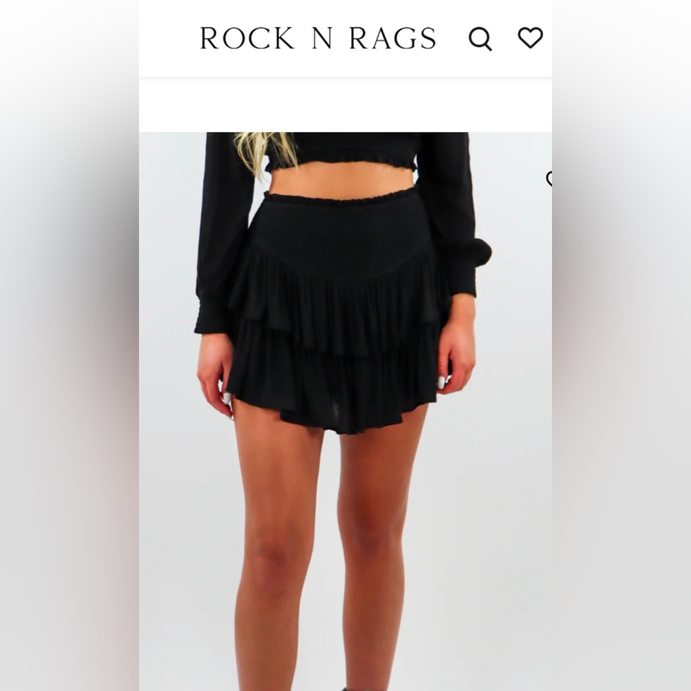 ROCK N RAGS Sunshine Daydream Skirt in black